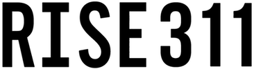 RISE311 black horizontal text logo