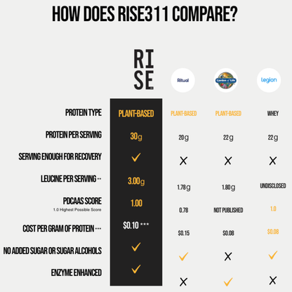 RISE311: PLANT-BASED PROTEIN POWDER – FOUR PACK