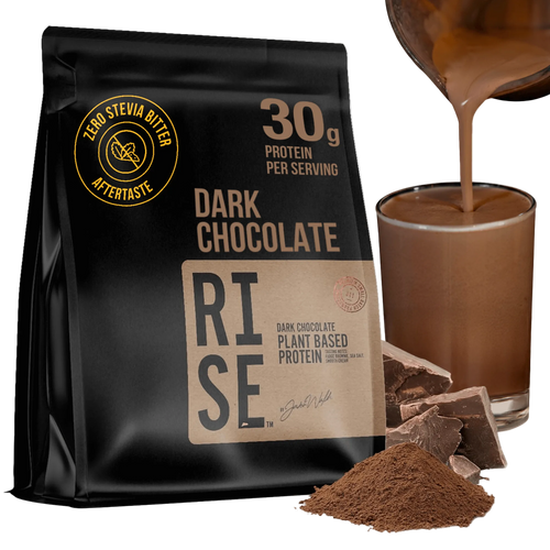Dark Chocolate Pouch - RISE311 Showing the 30g of protein which makes it great for building muscle and losing weight