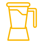 Yellow blender outline icon