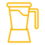 Yellow blender outline icon