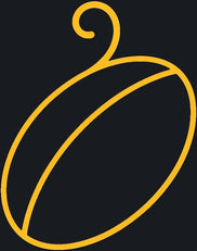 Yellow outline of a sprouting barley grain