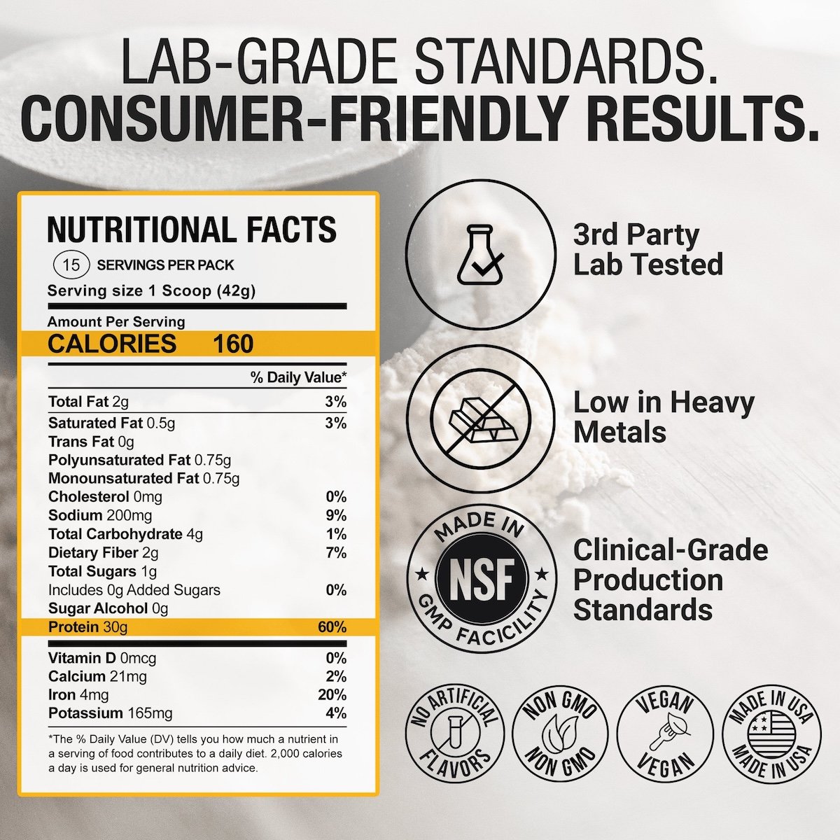 Madagascar Vanilla Protein Powder – Plant-Based, Zero Bloat – RISE311