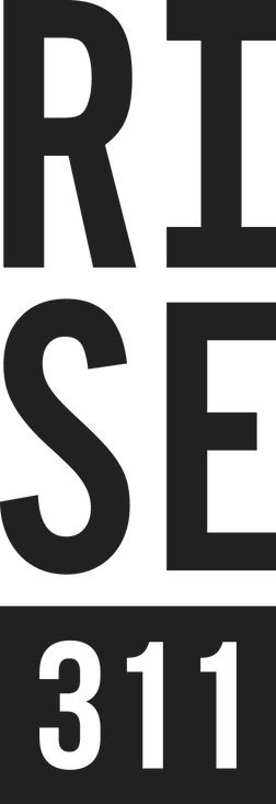 RISE311 black stacked text logo (RI-SE-311 each on a separate line)